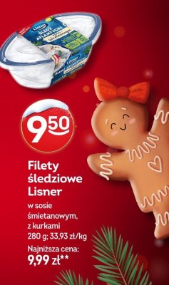 Filety śledziowe Lisner w sosie śmietanowym, z kurkami promocja w Żabka