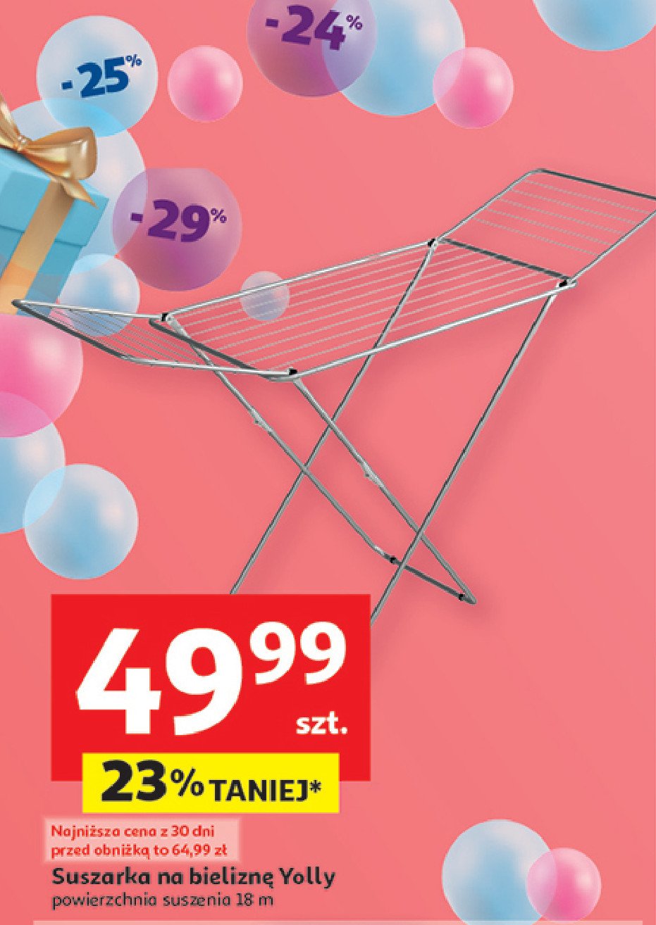 Suszarka do ubrań yolly promocja w Auchan