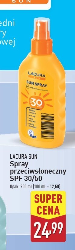 Spray przeciws艂oneczny spf 30 Lacura sun promocja