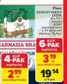 Piwo Zatecky svetly lezak promocja w Carrefour