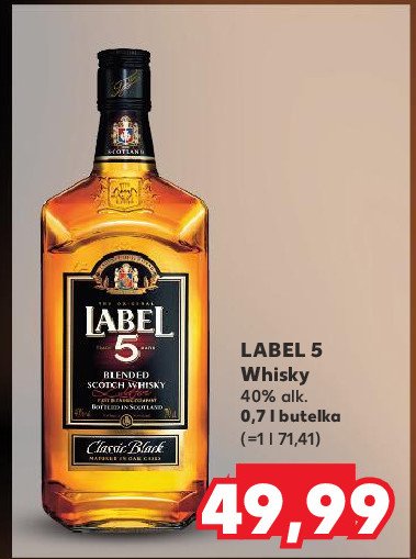 Whisky Label 5 promocja