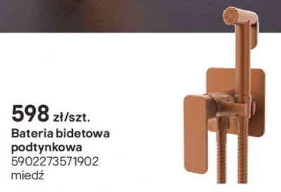 Bateria bidetowa podtynkowa miedziana Valvex promocja w Castorama