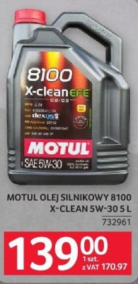 Olej silnikowy Motul 8100 X-Clean EFE 5W-30 5 L promocja w Selgros
