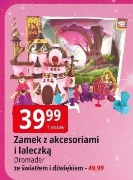 Zamek z akcesoriami i laleczką promocja w Leclerc