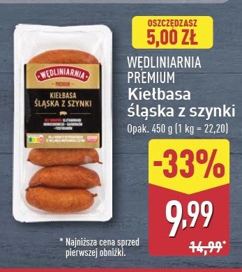 Kiełbasa śląska z szynki Wędliniarnia premium promocja