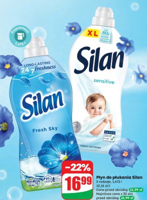 Płyn do płukania Silan Fresh Sky promocja w Dino