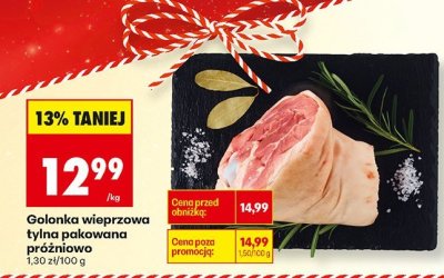 Golonka wieprzowa tylna pakowana próżniowo promocja w Biedronka