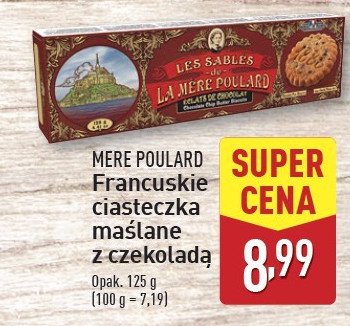 Ciasteczka francuskie maślane z czekoladą La mere poulard promocja w Aldi