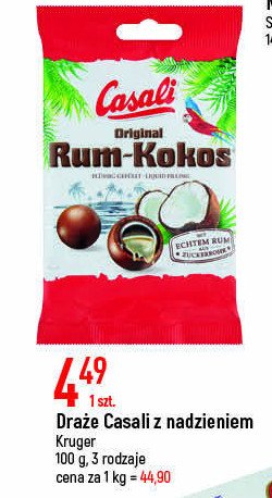 Draże rum kokos Casali promocja