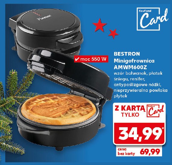 Minigofrownica amwm600z Bestron promocja w Kaufland