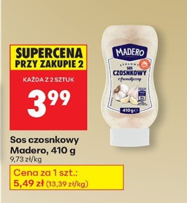Sos czosnkowy  promocja w Biedronka