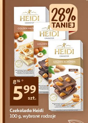Czekolada grand'or white & hazelnuts Heidi promocja
