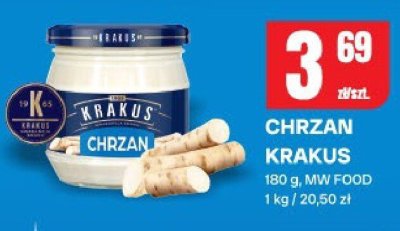 Chrzan Krakus 180g MW FOOD promocja w Chorten