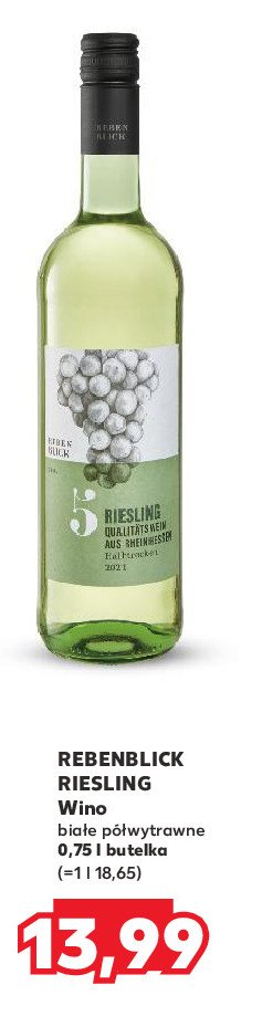 Wino Rebenblick riesling promocja w Kaufland