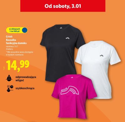 Koszulka funkcyjna damska Crivit promocja w Lidl