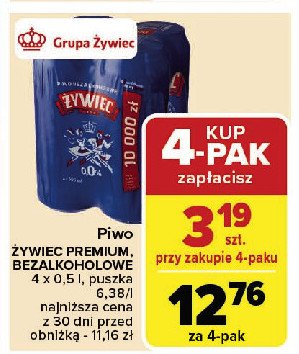 Piwo Żywiec bezalkoholowe promocja w Carrefour Market