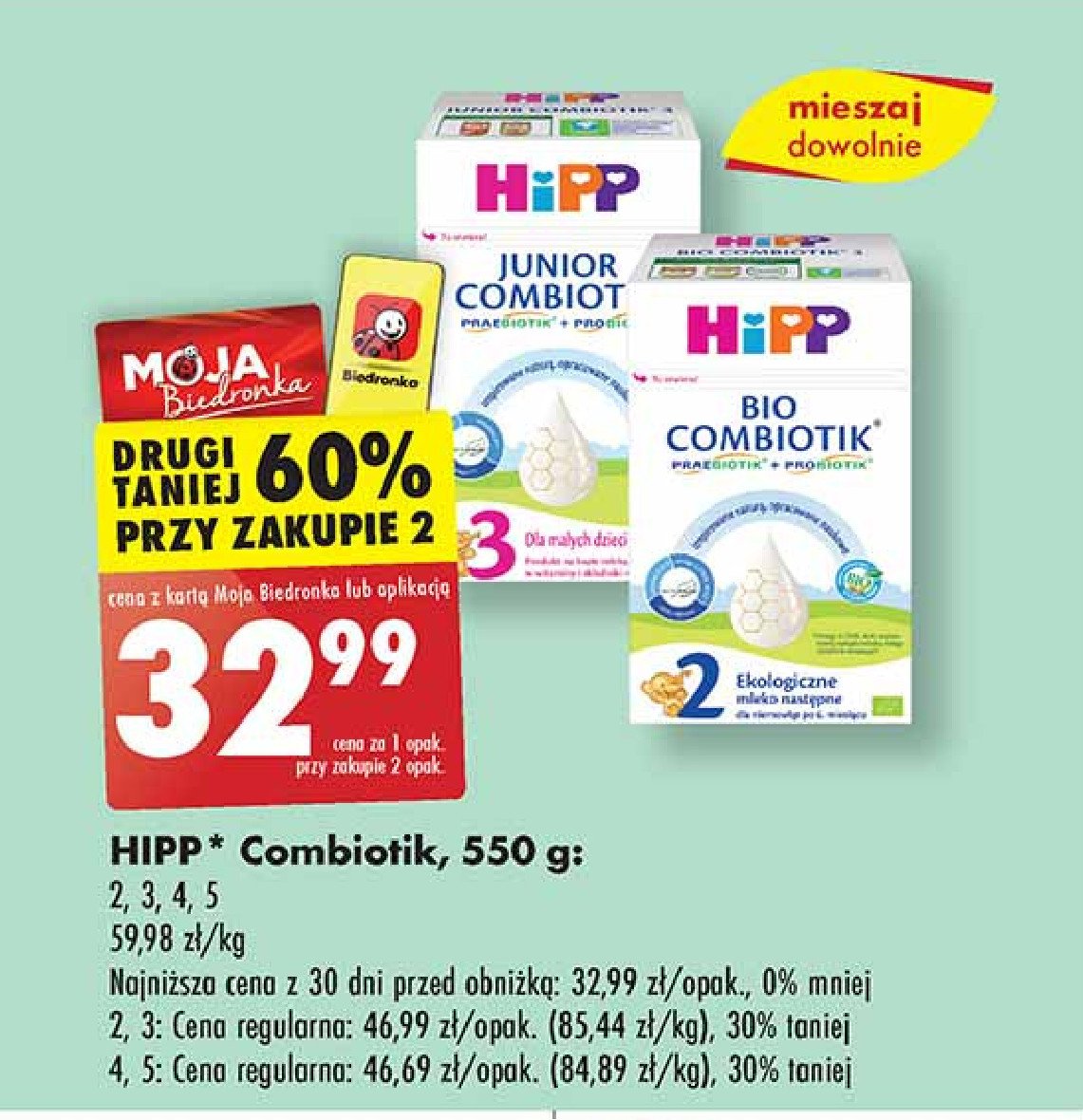 Mleko 3 HIPP BIO COMBIOTIK promocja