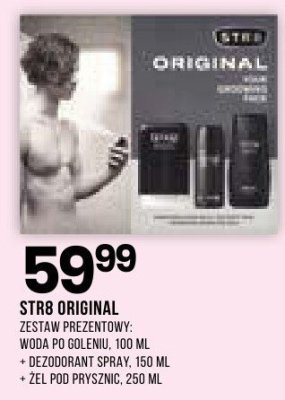 Zestaw prezentowy STR8 Original woda po goleniu 100 ml + dezodorant spray 150 ml + żel pod prysznic 250 ml promocja w Drogerie Natura