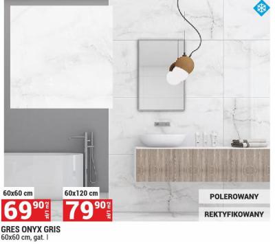 Płytki GRES ONYX GRIS 60x120 cm promocja w Merkury Market
