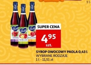 Syrop malina z lip膮 Paola promocja