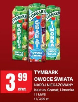 Napój Tymbark owoce świata niegazowany Kaktus, Granat, Limonka promocja w Chorten