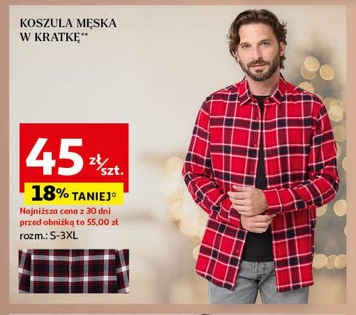 Koszula męska s-3xl Auchan inextenso promocja