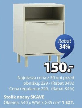 Stolik nocny SKAVE promocja w Jysk