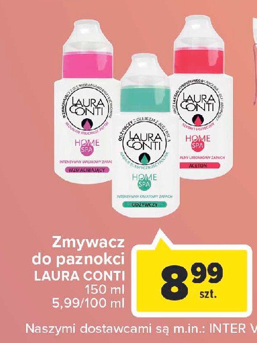 Zmywacz do paznokci wzmacniaj膮cy Laura conti promocja