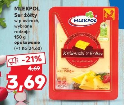 Ser królewski z kolna - plastry Mlekpol promocja
