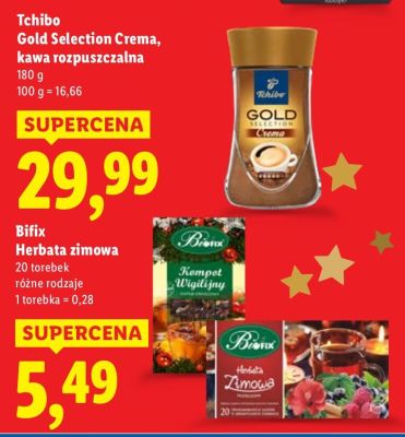 Kawa rozpuszczalna Gold Selection Crema Tchibo promocja w Lidl