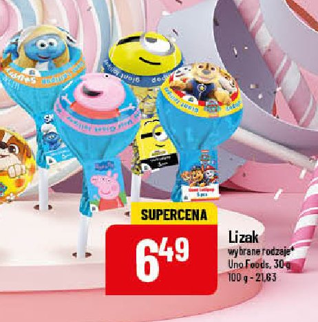 Lizak minionki Uno foods promocja
