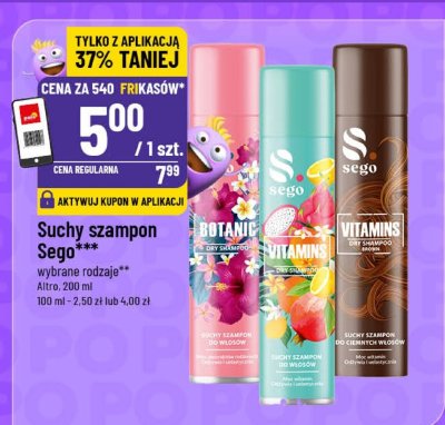 Suchy szampon Sego wybrane rodzaje promocja w POLOmarket