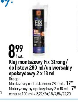Klej motoryzacyjny epoksydowy Dragon chemia promocja