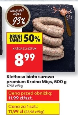 Kiełbasa biała surowa premium   promocja w Biedronka