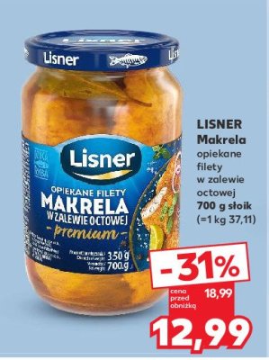 Makrela opiekana w zalewie octowej Lisner promocja