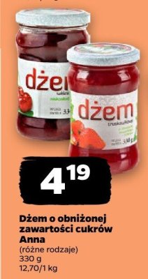 Dżem o obniżonej zawartości cukrów, różne rodzaje promocja w Netto