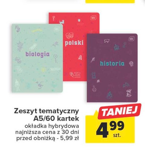 Zeszyt tematyczny a5/60 kratka j. polski Interdruk promocja