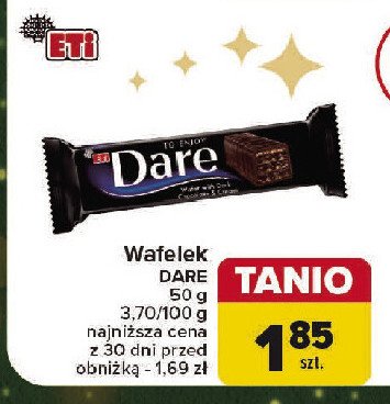 Wafelek w ciemnej czekoladzie Eti dare promocja