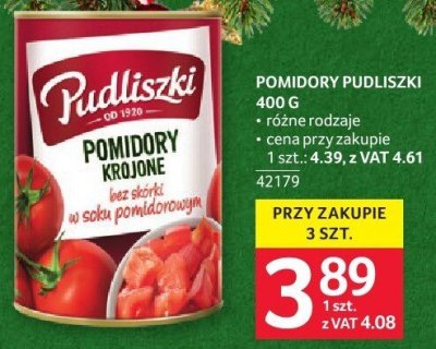 Pomidory Pudliszki 400g promocja w Selgros