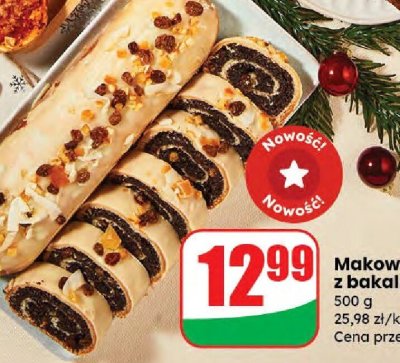 Makowiec Premium z bakaliami  promocja w Dino