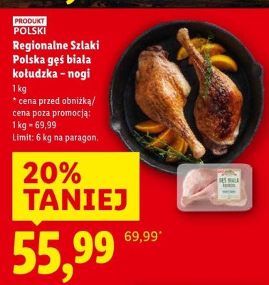 Gęś biała kołudzka nogi Regionalne Szlaki Polska promocja w Lidl