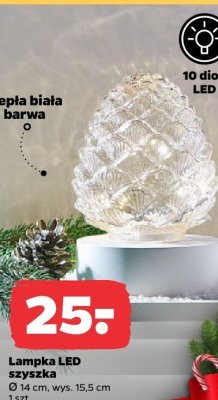 Lampka LED szyszka promocja w Netto
