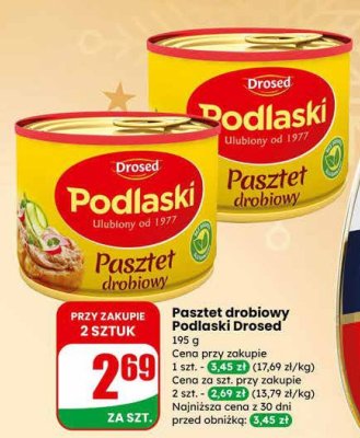 Pasztet drobiowy Podlaski  promocja w Dino