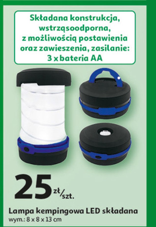 Lampka kempingowa led promocja w Auchan