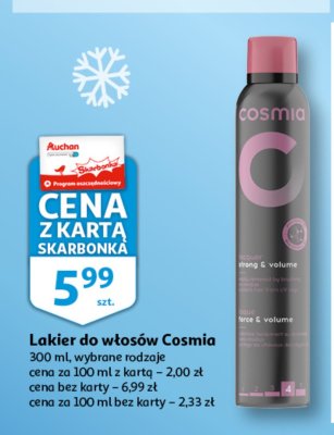 Lakier do włosów siła i objętość Cosmia promocja