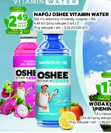 Napój magnez OSHEE VITAMIN H2O promocja