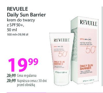 Krem do twarzy spf50+ Revuele promocja