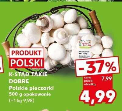 Pieczarki polskie 500g opakowanie promocja w Kaufland