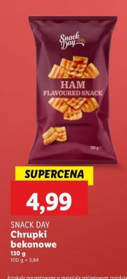 Chrupki bekonowe Snack day promocja