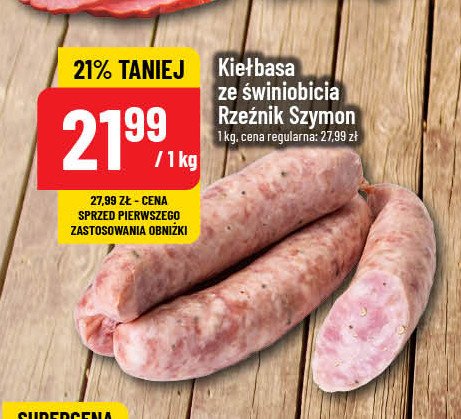 Kiełbasa ze świniobicia Rzeźnik szymon poleca promocja w POLOmarket